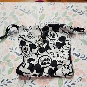 Black and White Mickey Mouse Drawstring Bag